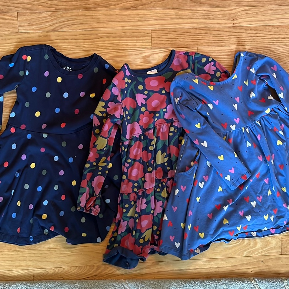 Set of three size 5 dresses Hanna Anderson & Primary!